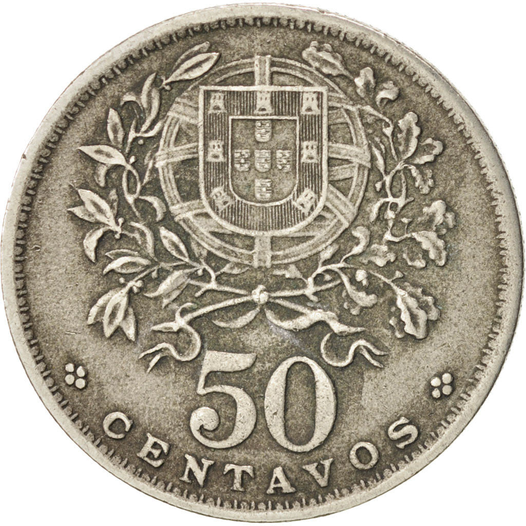 Coin, Portugal, 50 Centavos, 1947, EF(40-45), Copper-nickel, KM:577