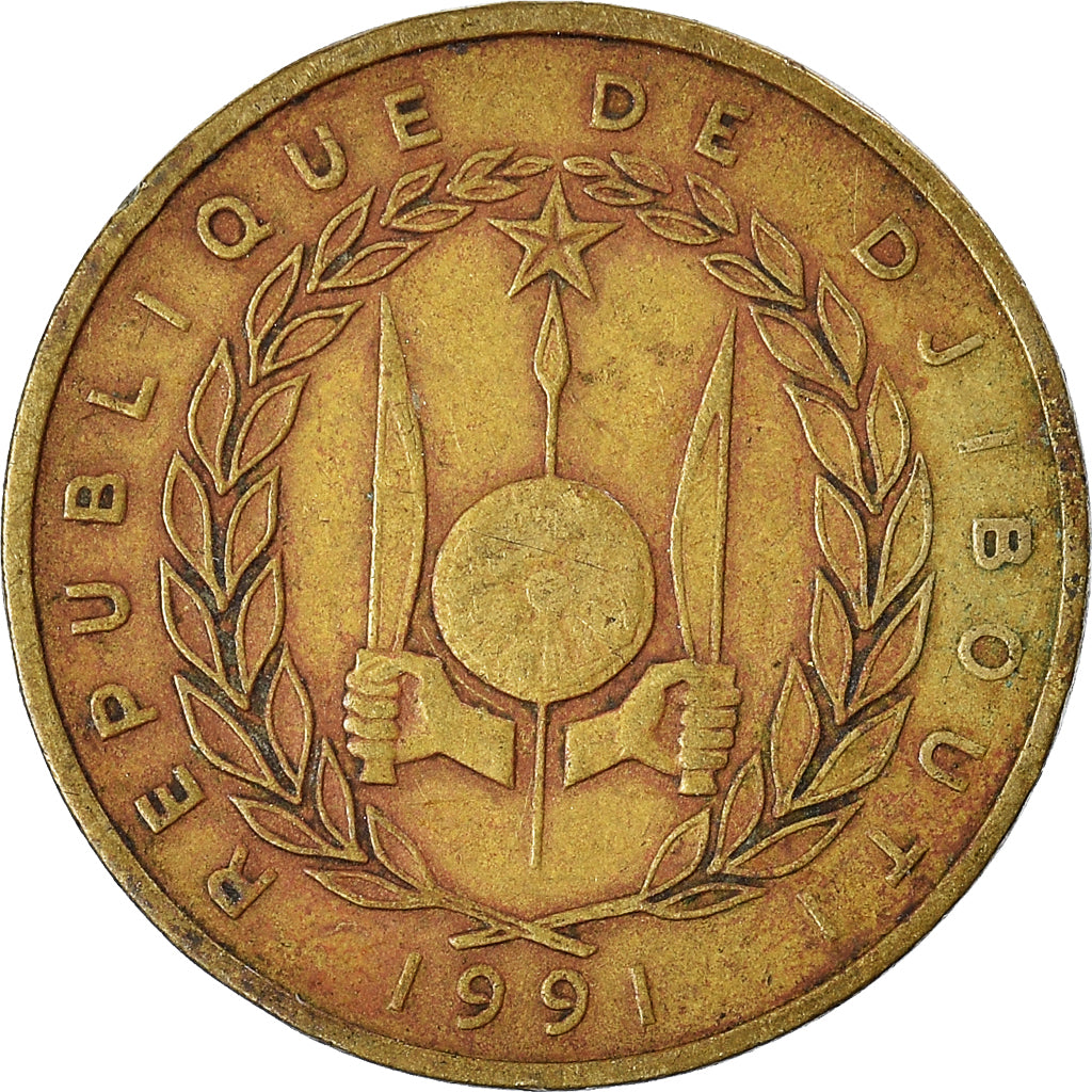 Coin, Djibouti, 10 Francs, 1991