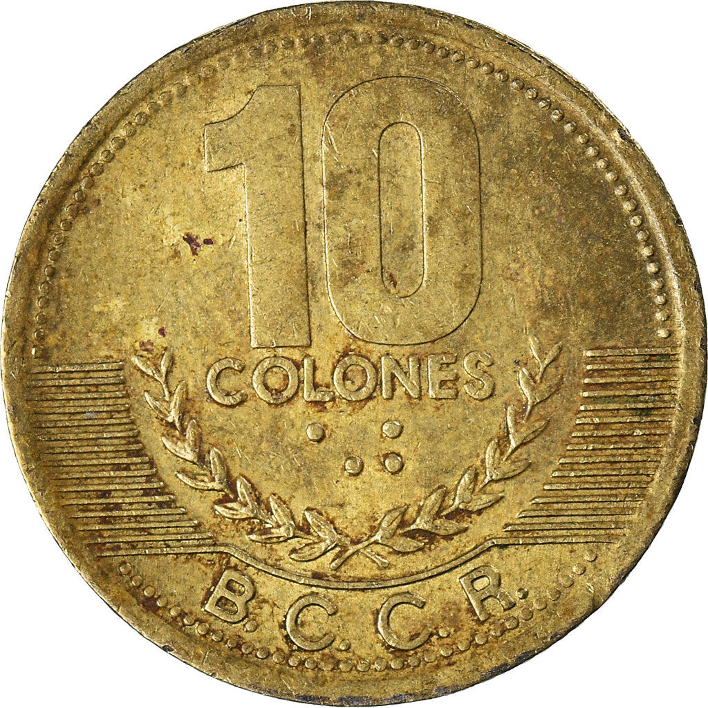 Moneda, Costa Rica, 10 Colones, 2002