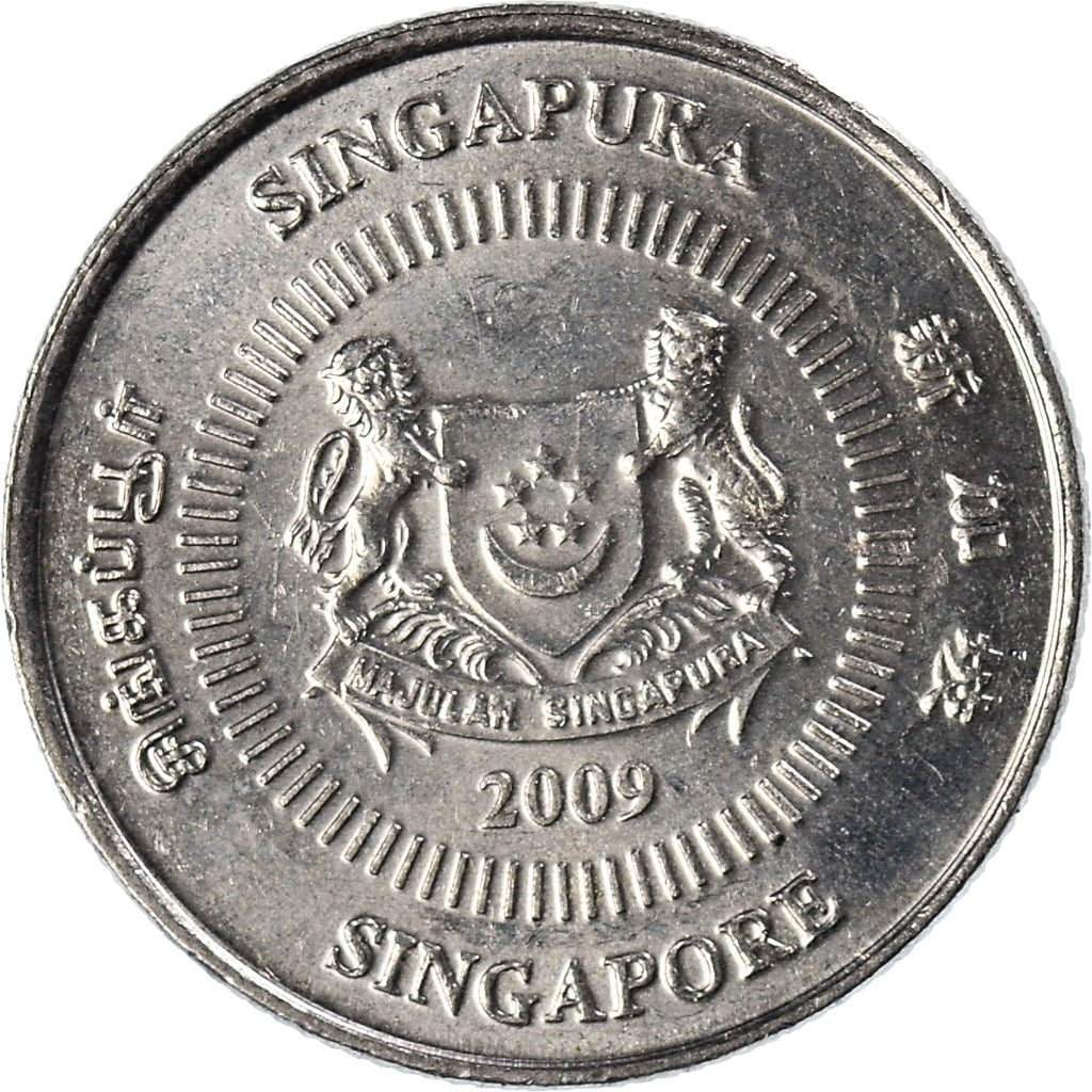 Coin, Singapore, 10 Cents, 2009