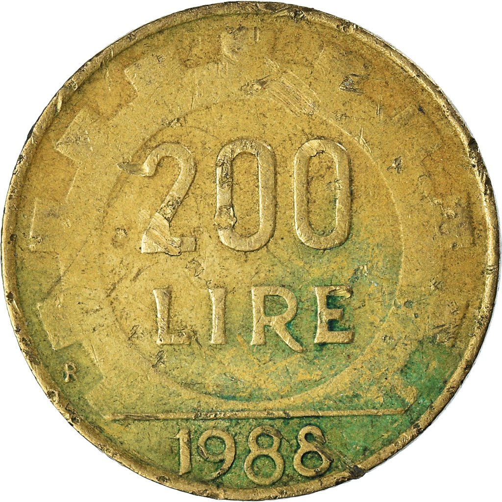 Munten, Italië, 200 Lire, 1988