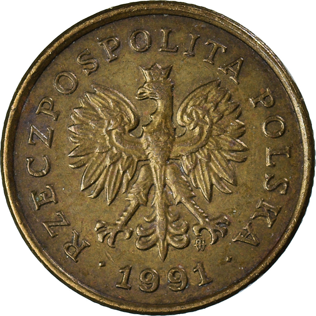 Münze, Polen, 5 Groszy, 1991