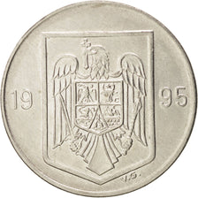 ROMANIA, 10 Lei, 1995, KM #116, AU(55-58), Nickel Clad Steel, 23, 4.59
