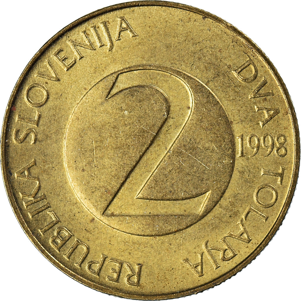 Munten, Slovenië, 2 Tolarja, 1998