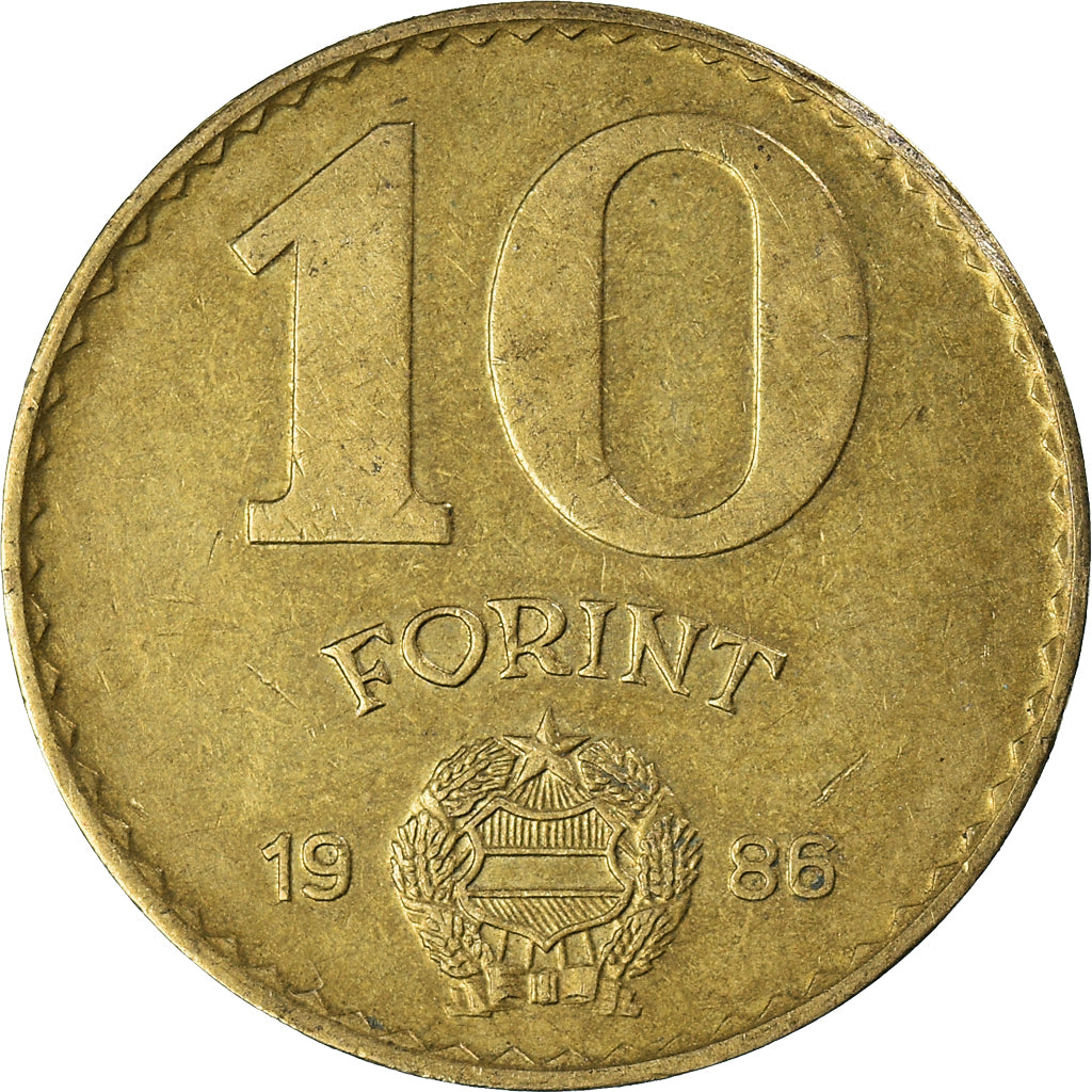 Coin, Hungary, 10 Forint, 1986