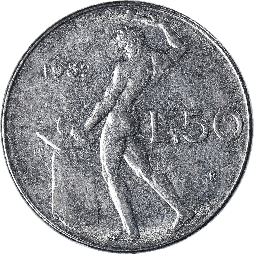 Moeda, Itália, 50 Lire, 1982