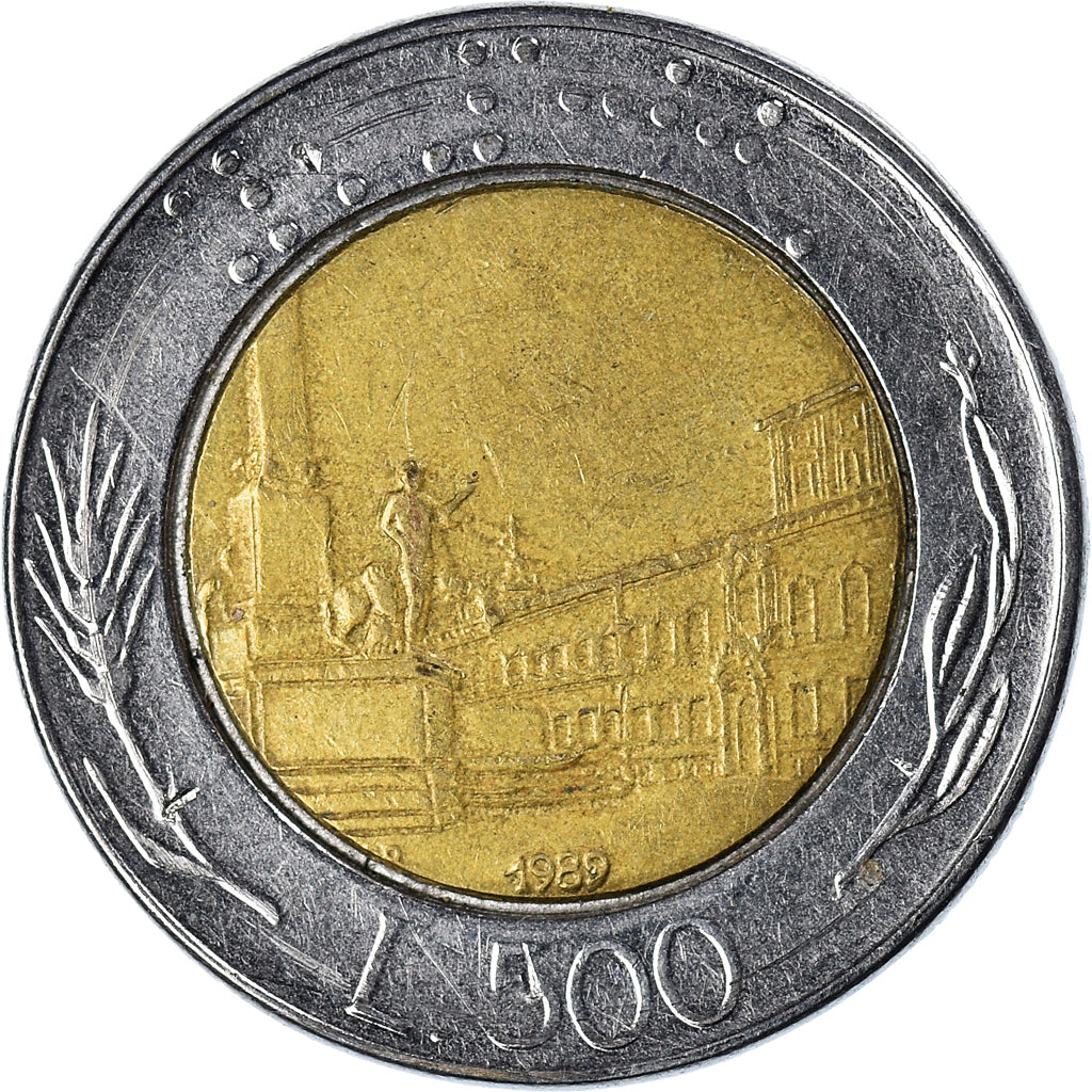 Moneta, Italia, 500 Lire, 1989