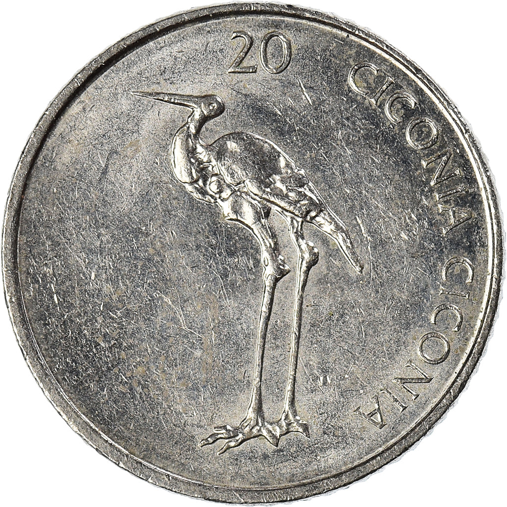 Münze, Slowenien, 20 Tolarjev, 2004