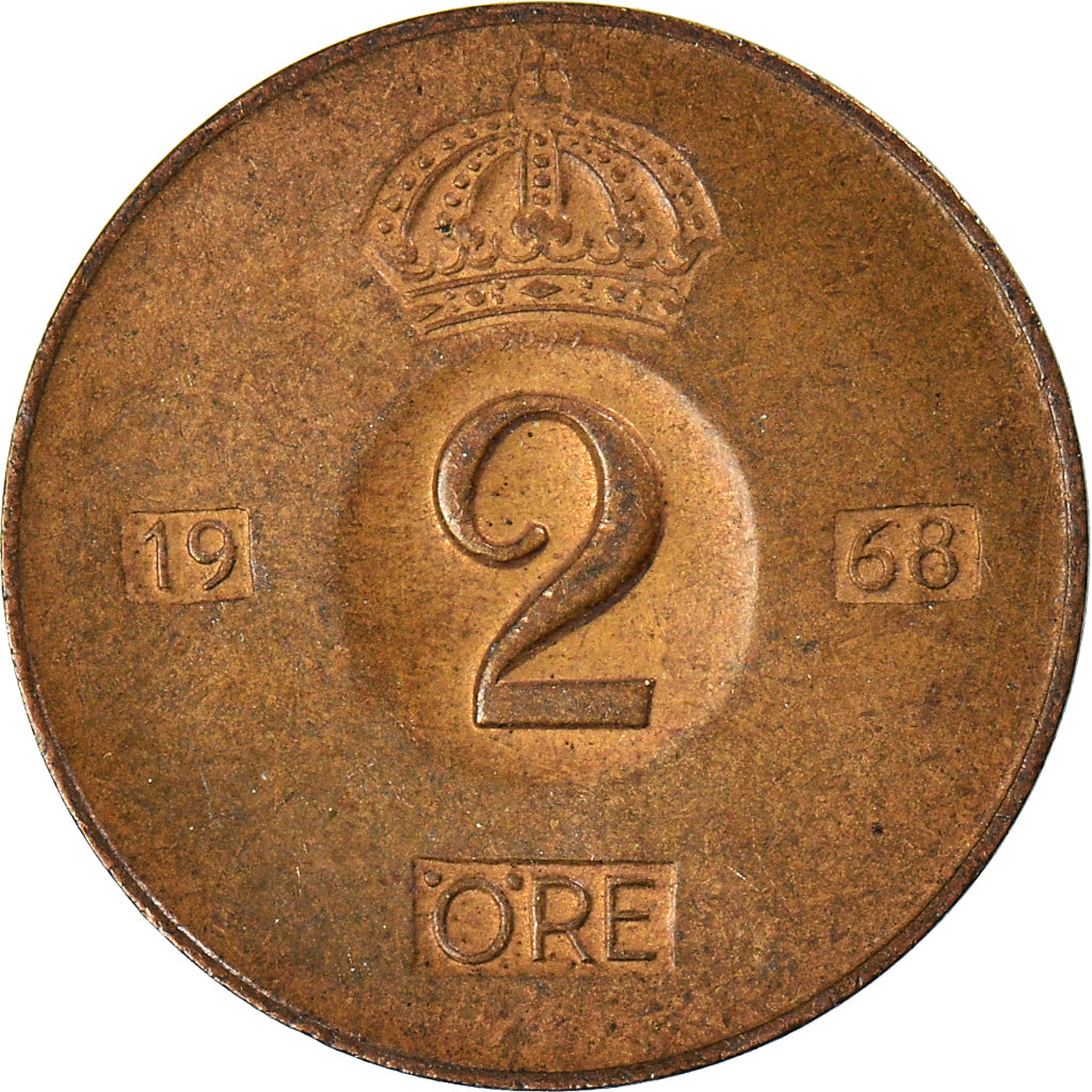 Munten, Zweden, 2 Öre, 1968