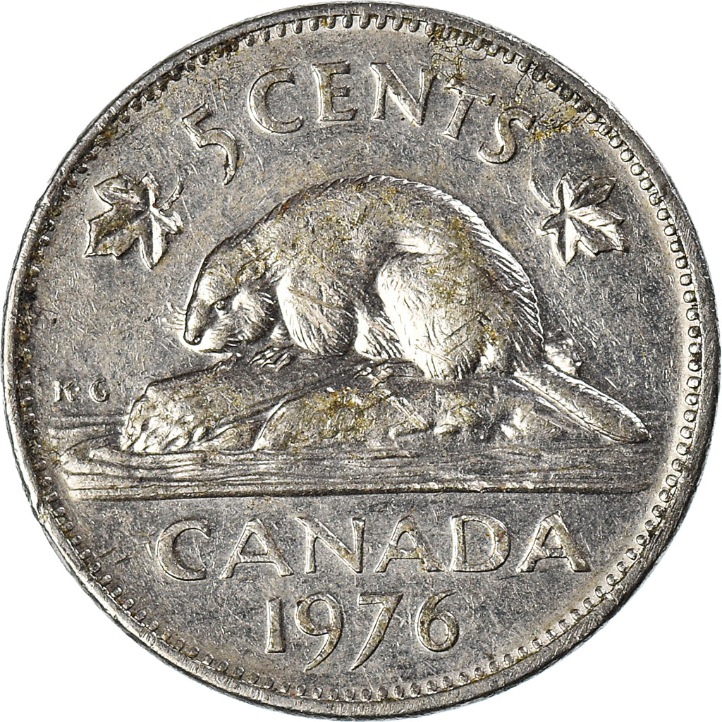 Monnaie, Canada, 5 Cents, 1976