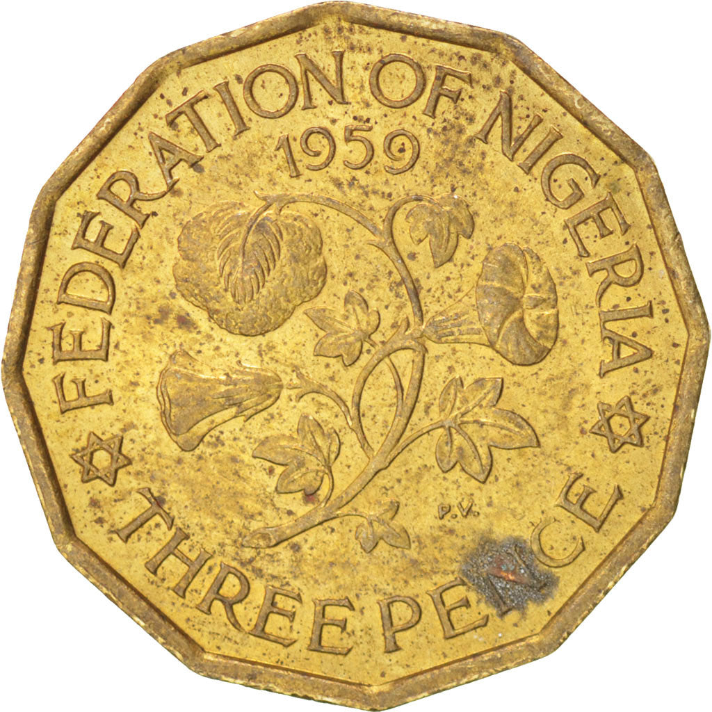 Nigeria, Elisabeth II, 3 Pence 1959, KM 3