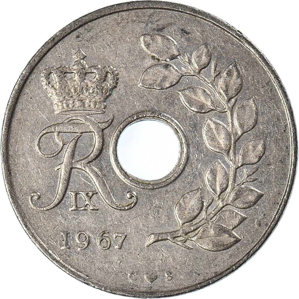 Monnaie, Danemark, 25 Öre, 1967