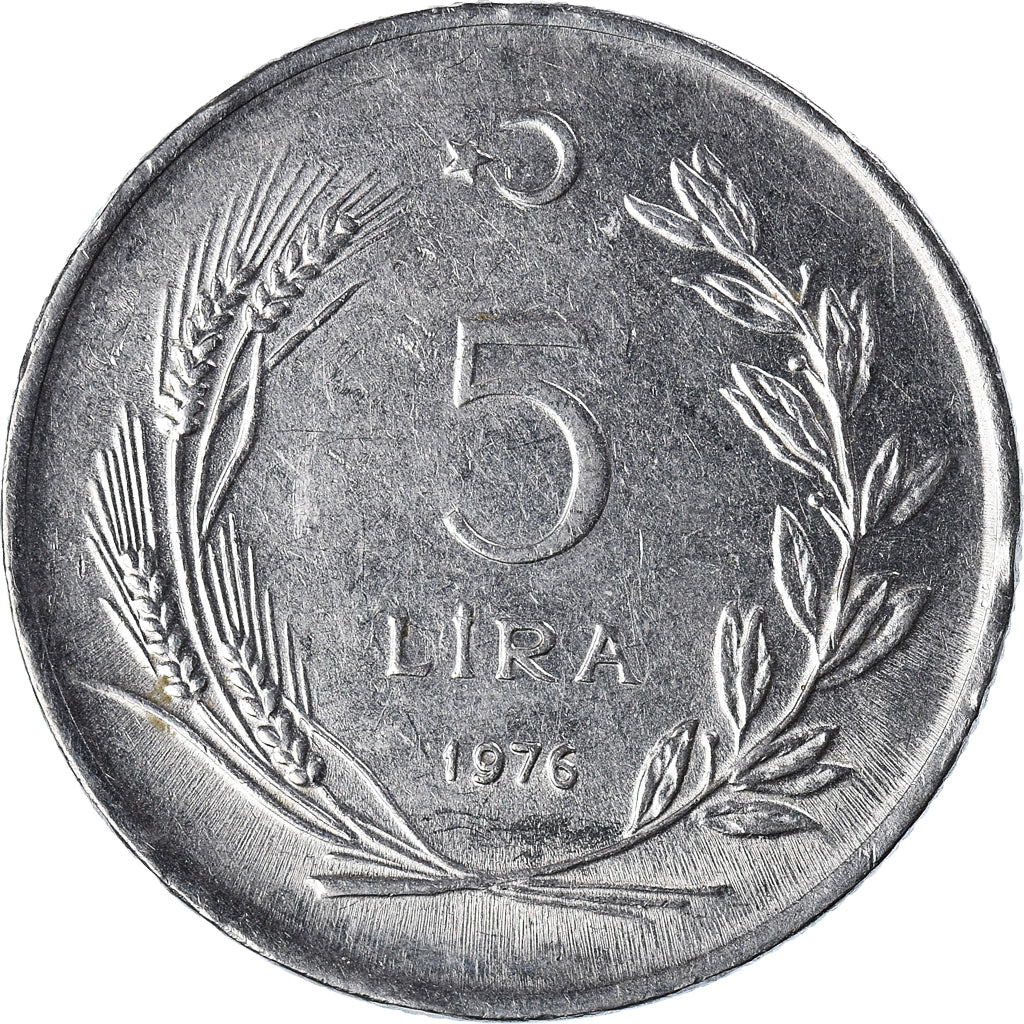 Moneta, Turchia, 5 Lira, 1976