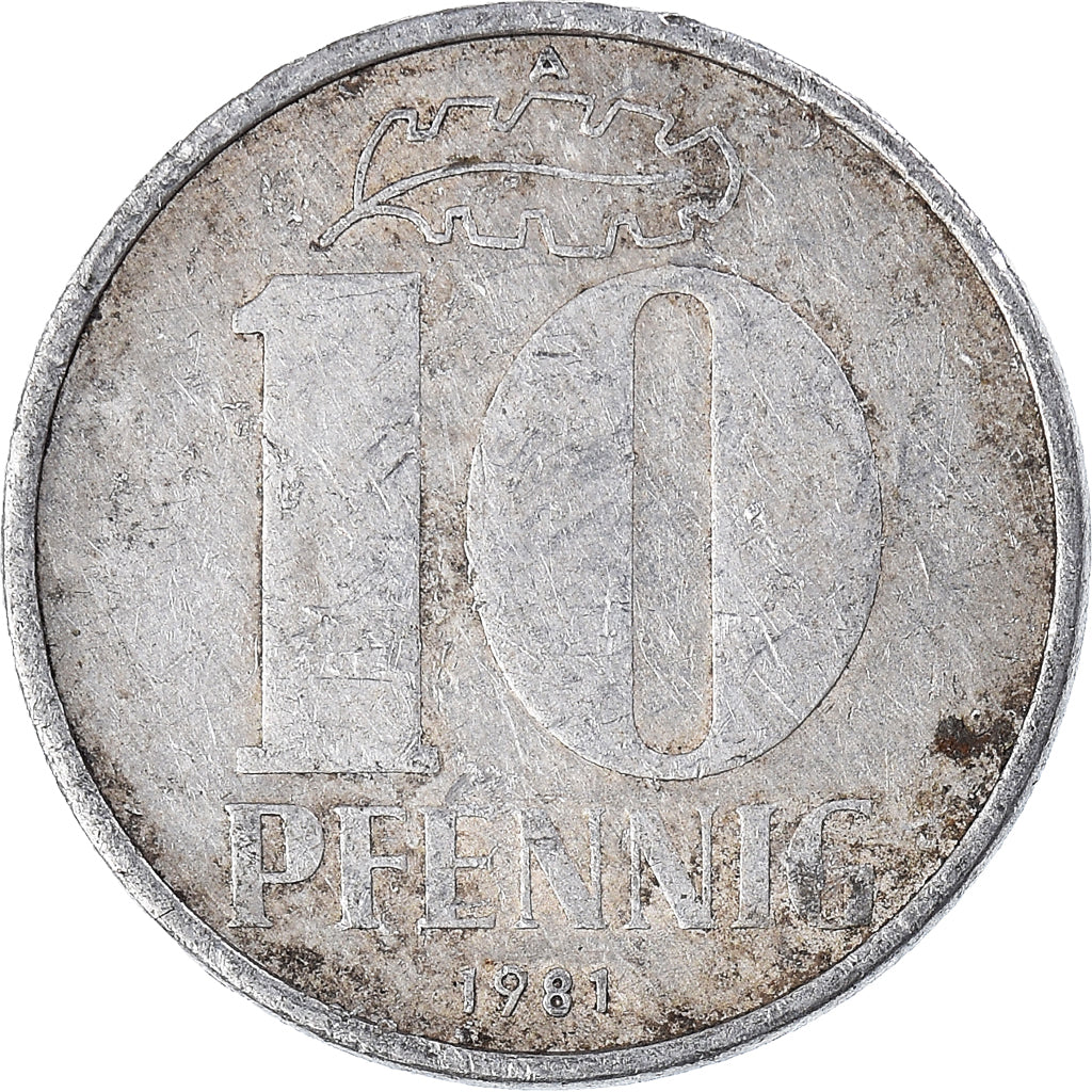Munten, DUITSE DEMOCRATISCHE REPUBLIEK, 10 Pfennig, 1981