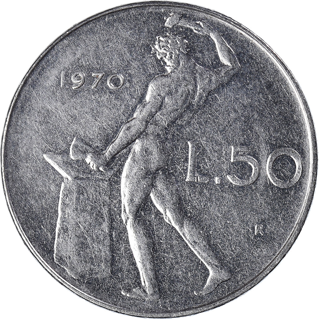 Moneta, Italia, 50 Lire, 1970