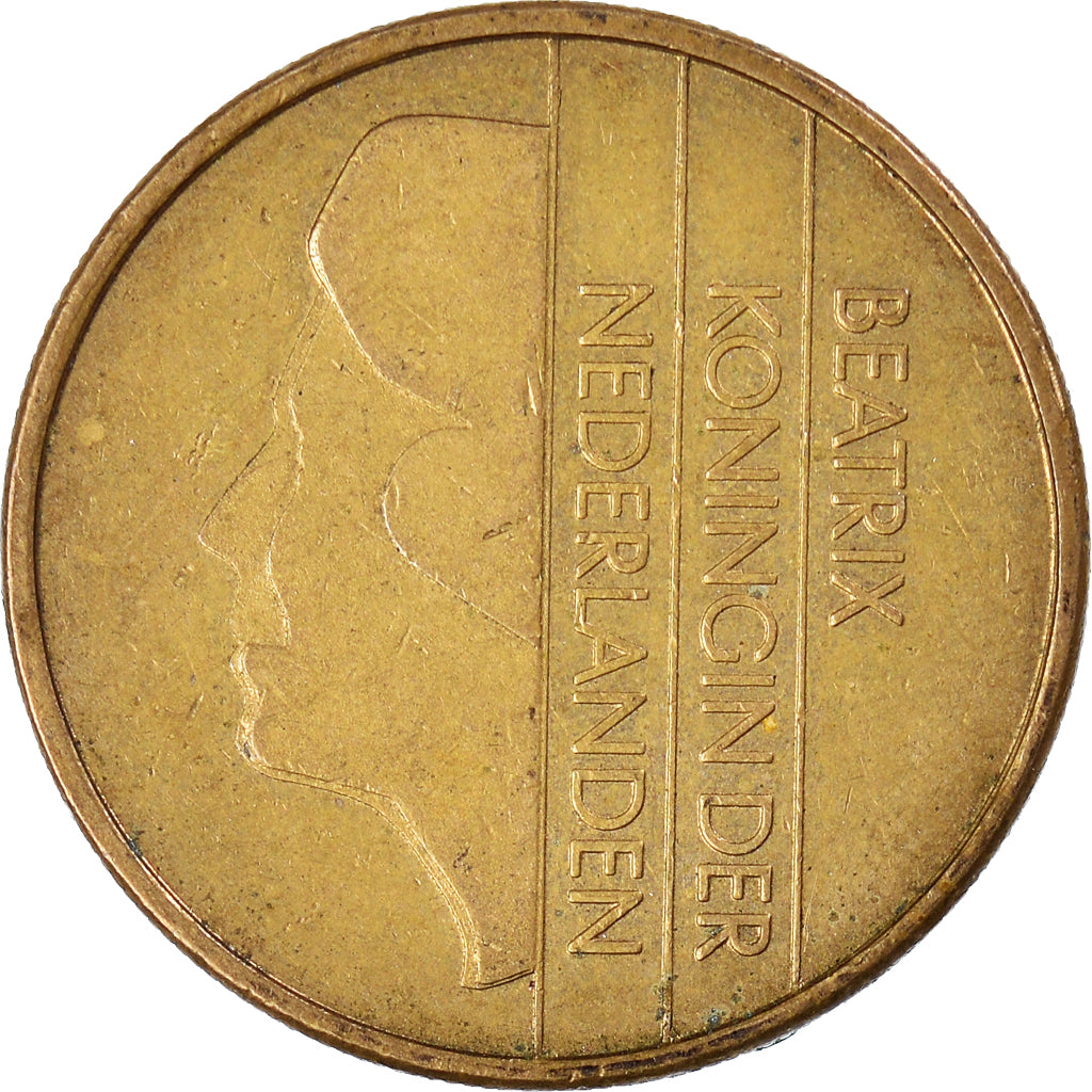Moeda, Países Baixos, 5 Gulden, 1990