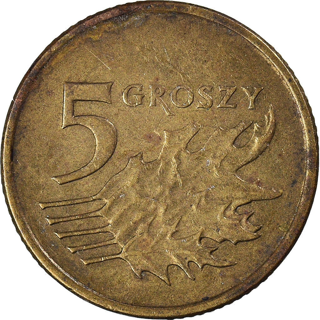 Moneta, Polska, 5 Groszy, 2002