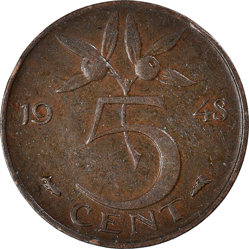 Moneta, Holandia, 5 Cents, 1948
