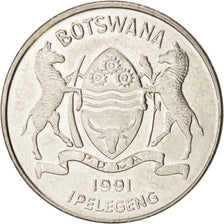 BOTSWANA, 50 Thebe, 1991, KM #7a, MS(63), Nickel Plated Steel, 28.5, 11.31