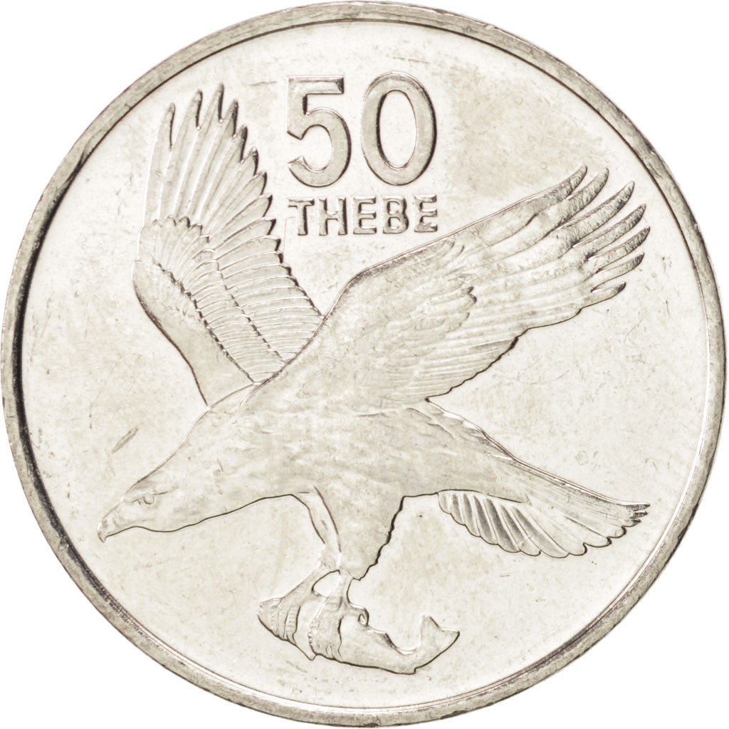 Botswana, République, 50 Thebe 1991, KM 7a