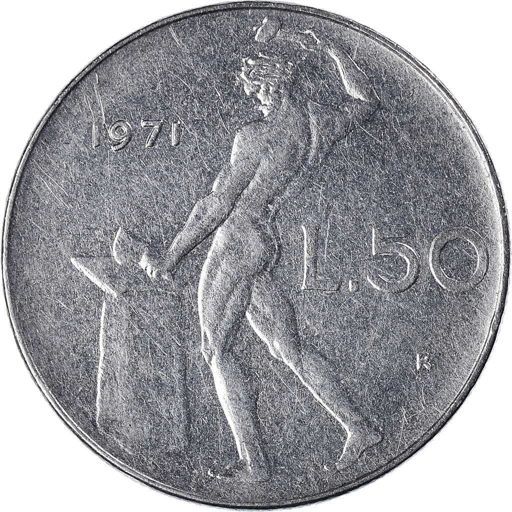 Moeda, Itália, 50 Lire, 1971