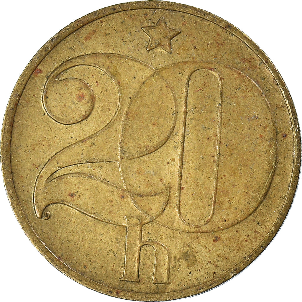 Coin, Czechoslovakia, 20 Haleru, 1984