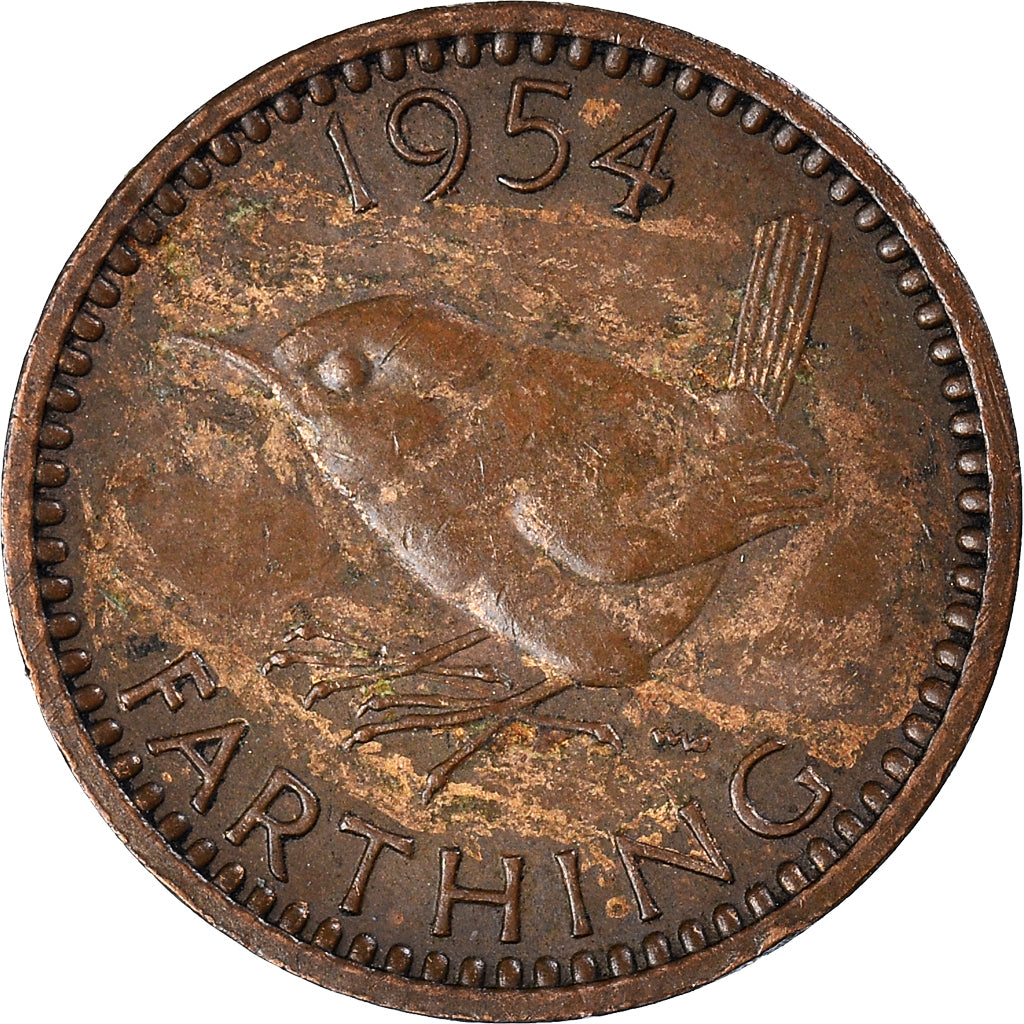 Monnaie, Grande-Bretagne, Farthing, 1954