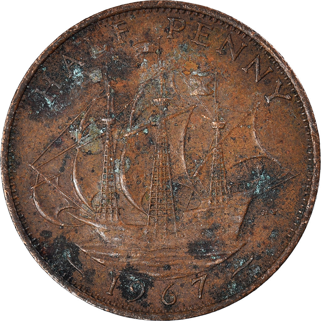 Coin, Great Britain, 1/2 Penny, 1967