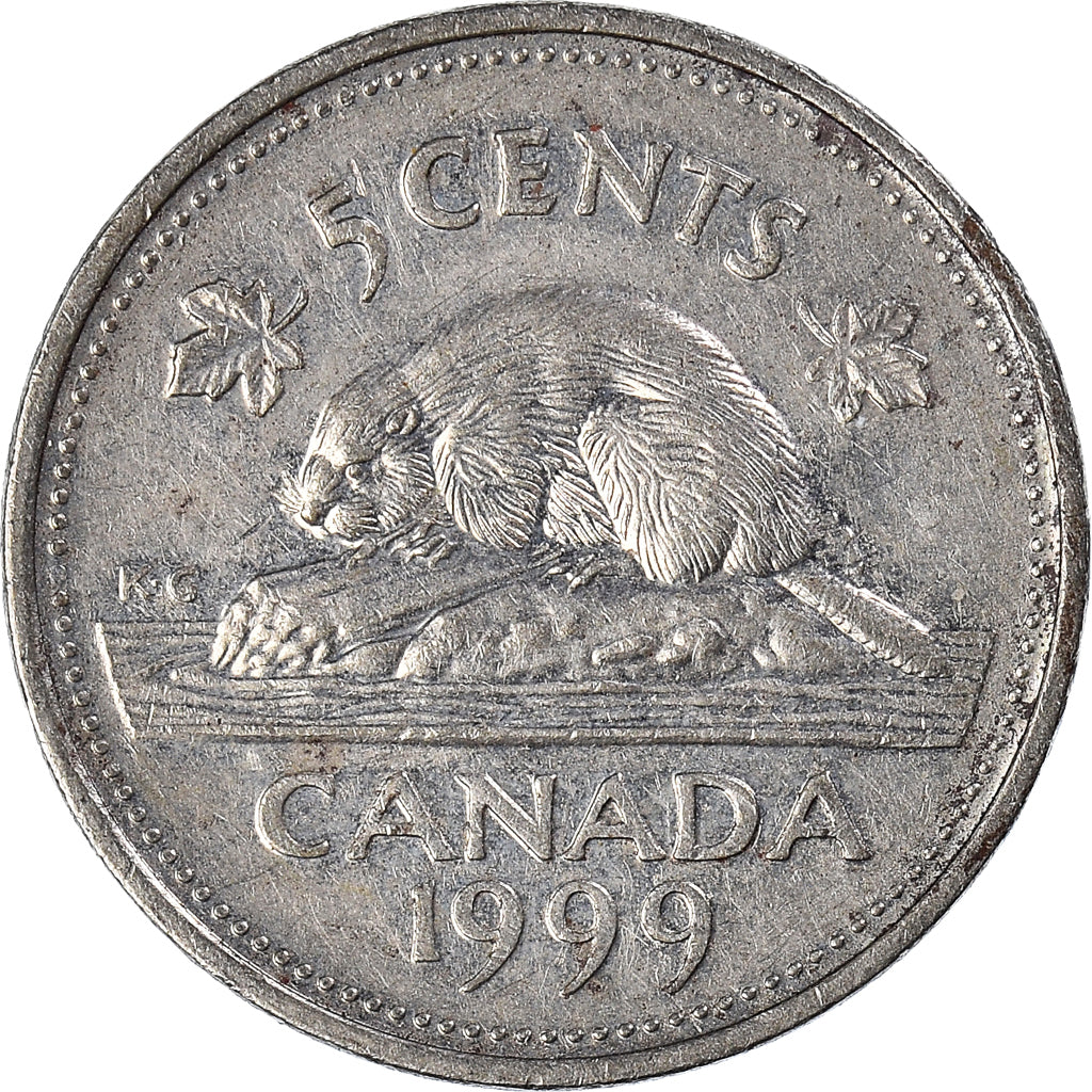 Coin, Canada, 5 Cents, 1999