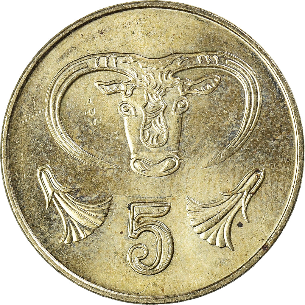 Moneda, Chipre, 5 Cents, 2004