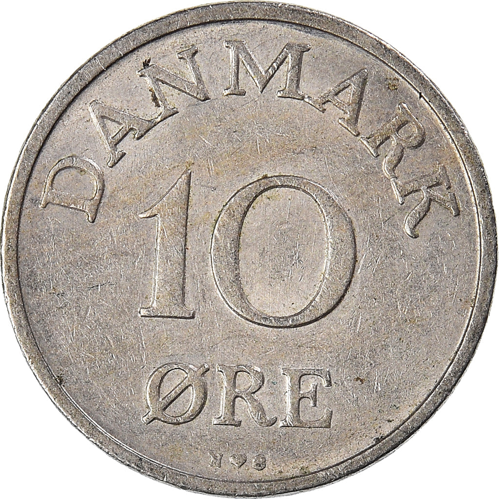 Monnaie, Danemark, 10 Öre, 1955