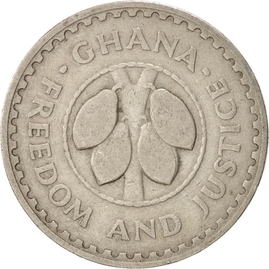 Coin, Ghana, 20 Pesewas, 1967, EF(40-45), Copper-nickel, KM:17