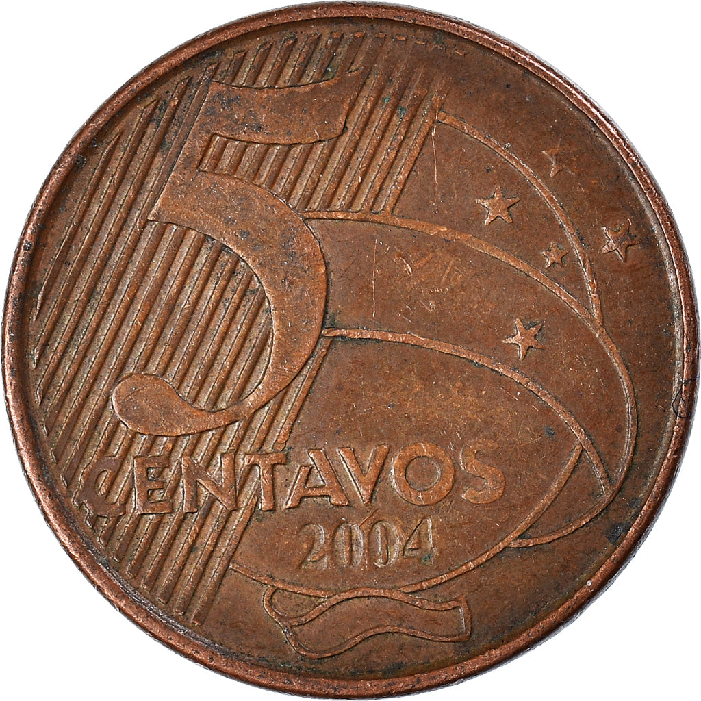 Munten, Brazilië, 5 Centavos, 2004
