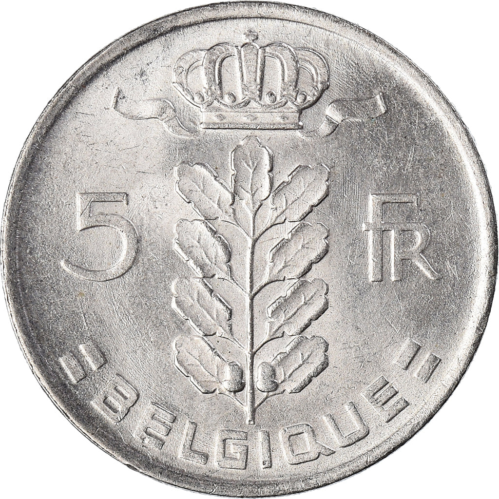 Coin, Belgium, 5 Francs, 5 Frank, 1976