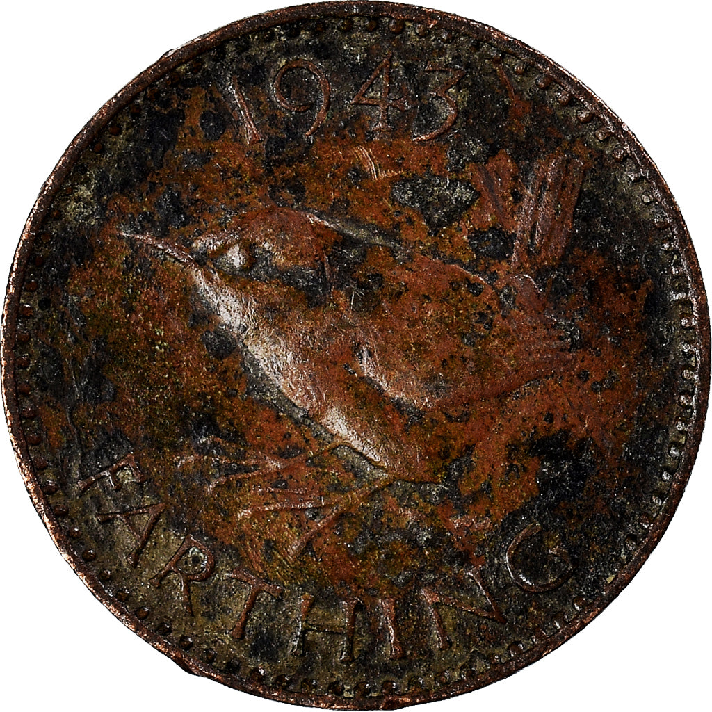 Moeda, Grã-Bretanha, Farthing, 1943