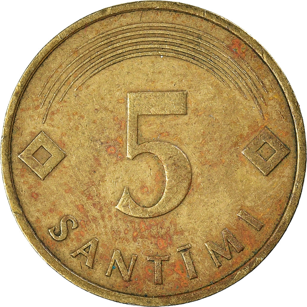 Munten, Letland, 5 Santimi, 1992