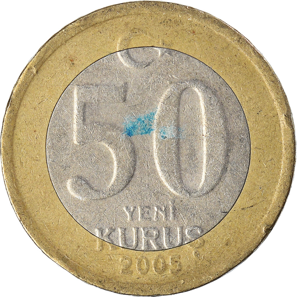 Monnaie, Turquie, 50 New Kurus, 2005