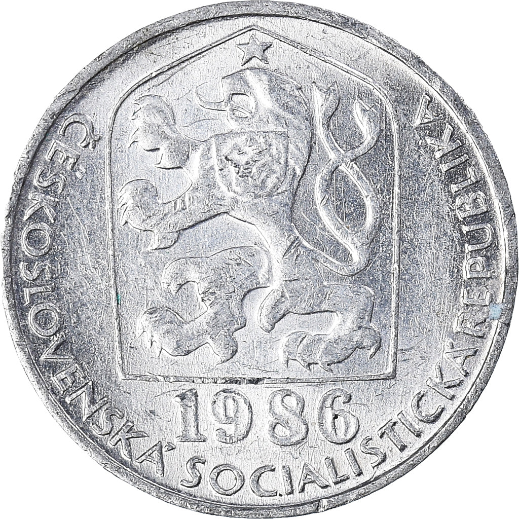 Moneda, Checoslovaquia, 10 Haleru, 1986