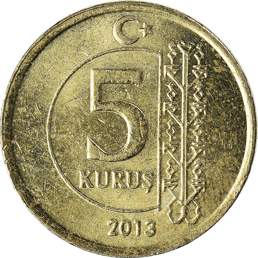Monnaie, Turquie, 5 Kurus, 2013