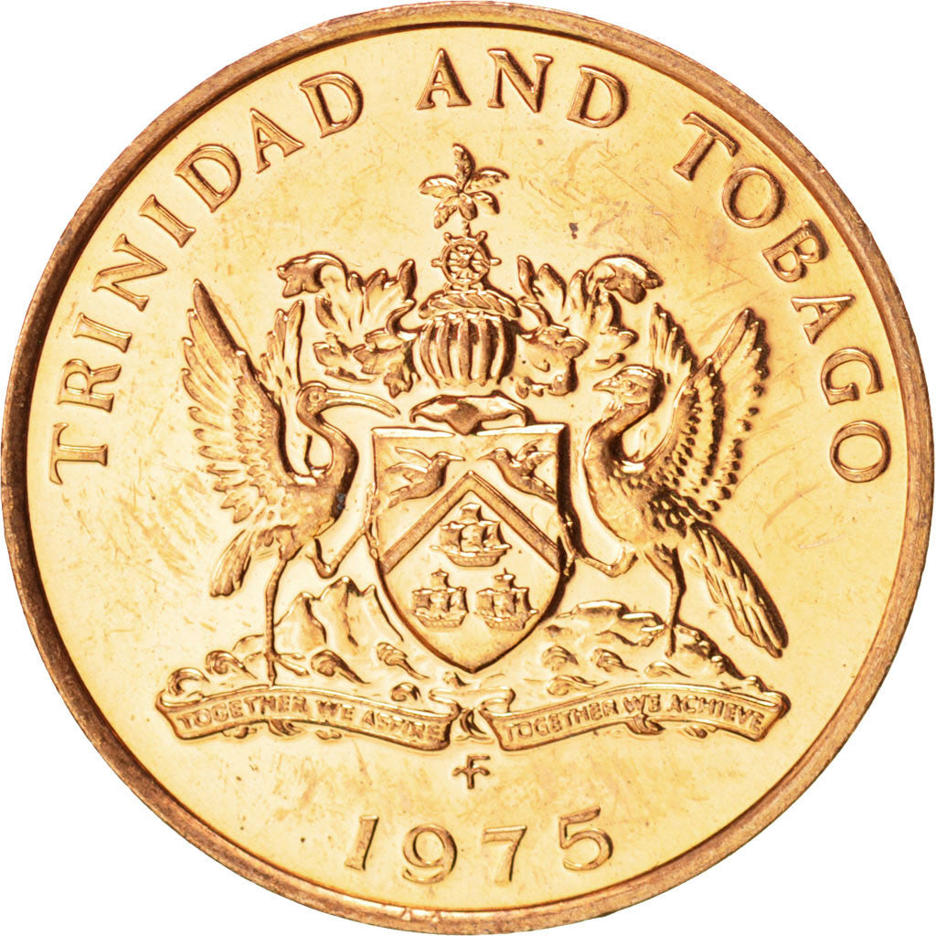 Coin, TRINIDAD & TOBAGO, 5 Cents, 1975, MS(63), Bronze, KM:26