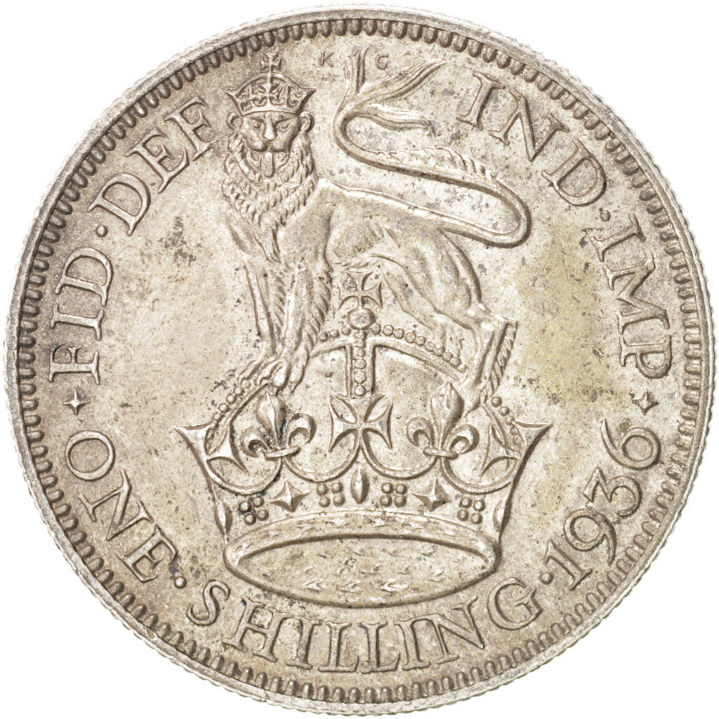 Coin, Great Britain, George V, Shilling, 1936, AU(50-53), Silver, KM:833
