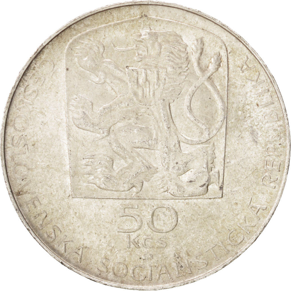 CZECHOSLOVAKIA, 50 Korun, 1974, KM #81, MS(60-62), Silver, 31, 13.01
