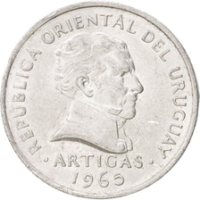 URUGUAY, 50 Centesimos, 1965, Santiago, KM #45, AU(50-53), Aluminum, 23.5, 1.99