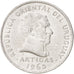 URUGUAY, 50 Centesimos, 1965, Santiago, KM #45, AU(50-53), Aluminum, 23.5, 1.99