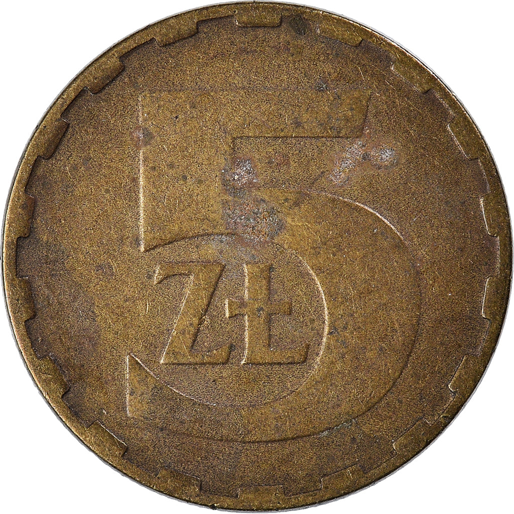 Moneta, Polonia, 5 Zlotych, 1984