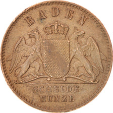 GERMAN STATES, Kreuzer, 1863, KM #242, AU(50-53), Copper, 21.6, 4.18