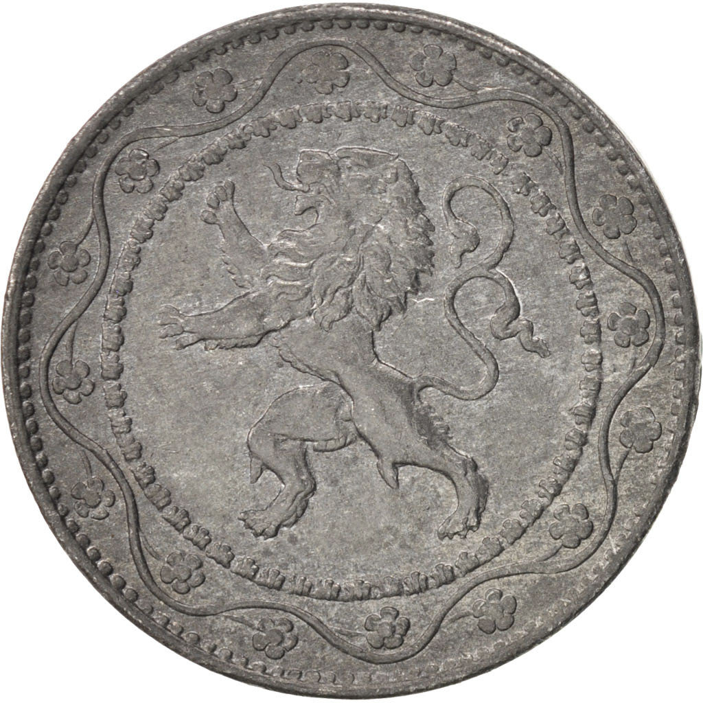 Monnaie, Belgique, 25 Centimes, 1918, TTB+, Zinc, KM:82