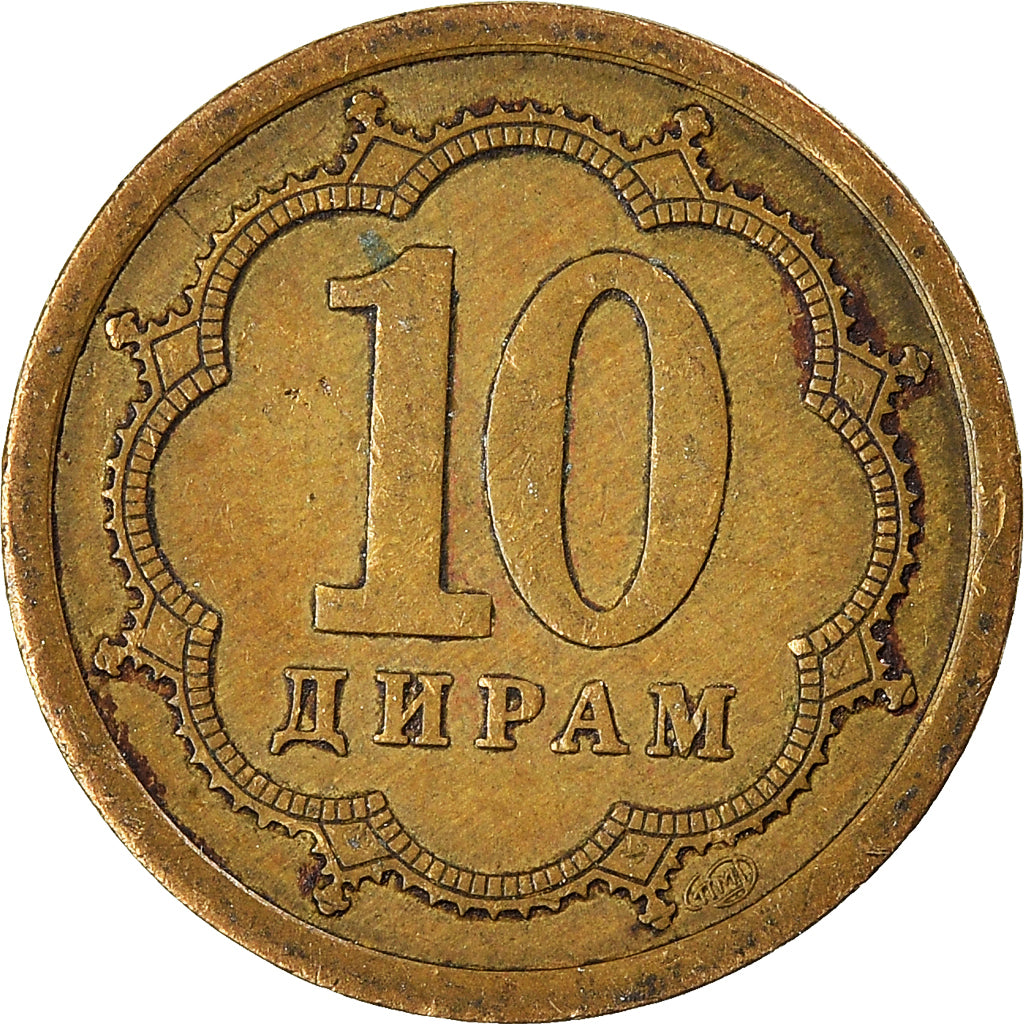 Monnaie, Tadjikistan, 10 Drams, 2006