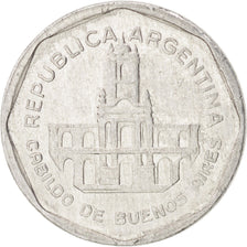 ARGENTINA, Austral, 1989, KM #100, AU(55-58), Aluminum, 20.11, 1.51