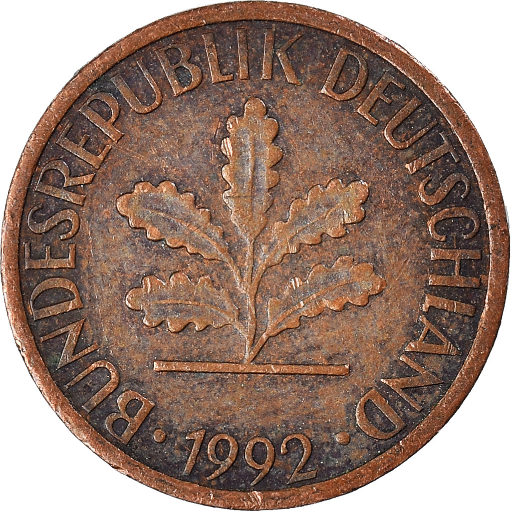 Monnaie, République fédérale allemande, Pfennig, 1992
